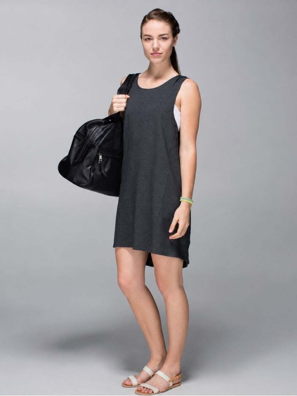 Lululemon Salutations to Sunrise Dress 6 Grey Sleeveless Tank Athletic Casual